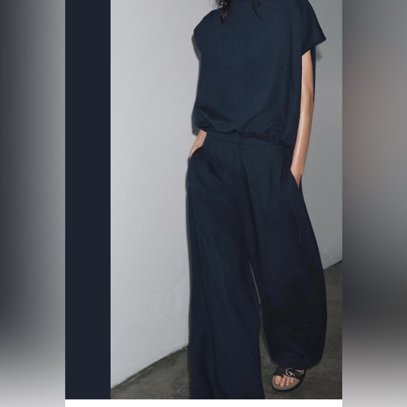 Zara Pants - ZW COLLECTION LINEN BALLOON PANTS